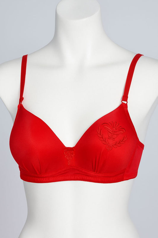 SILKSECRET HEART EMBROIDED BRA