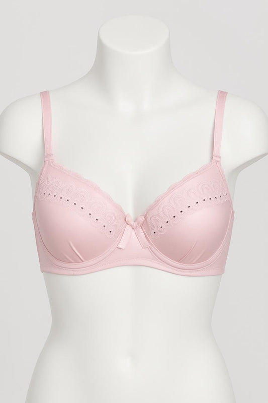 SILKSECRET PINK PETAL LACE BRA