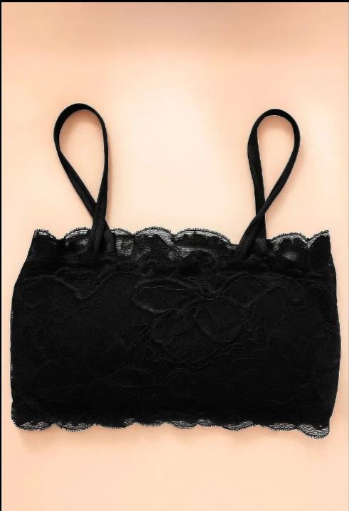 SilkSecret Women’s Navy Blue Lace Bralette – Soft Stretchable Lace Crop Top