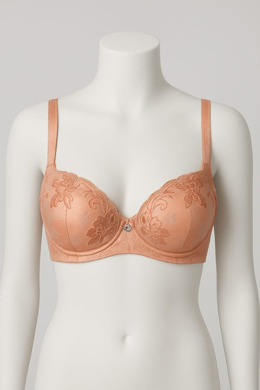 SILKSECRET FLORAL PINK BRA
